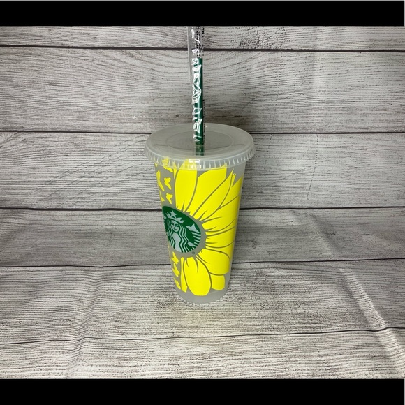 Butterfly Sunflower Custom Starbucks Cup - Picture 3 of 3